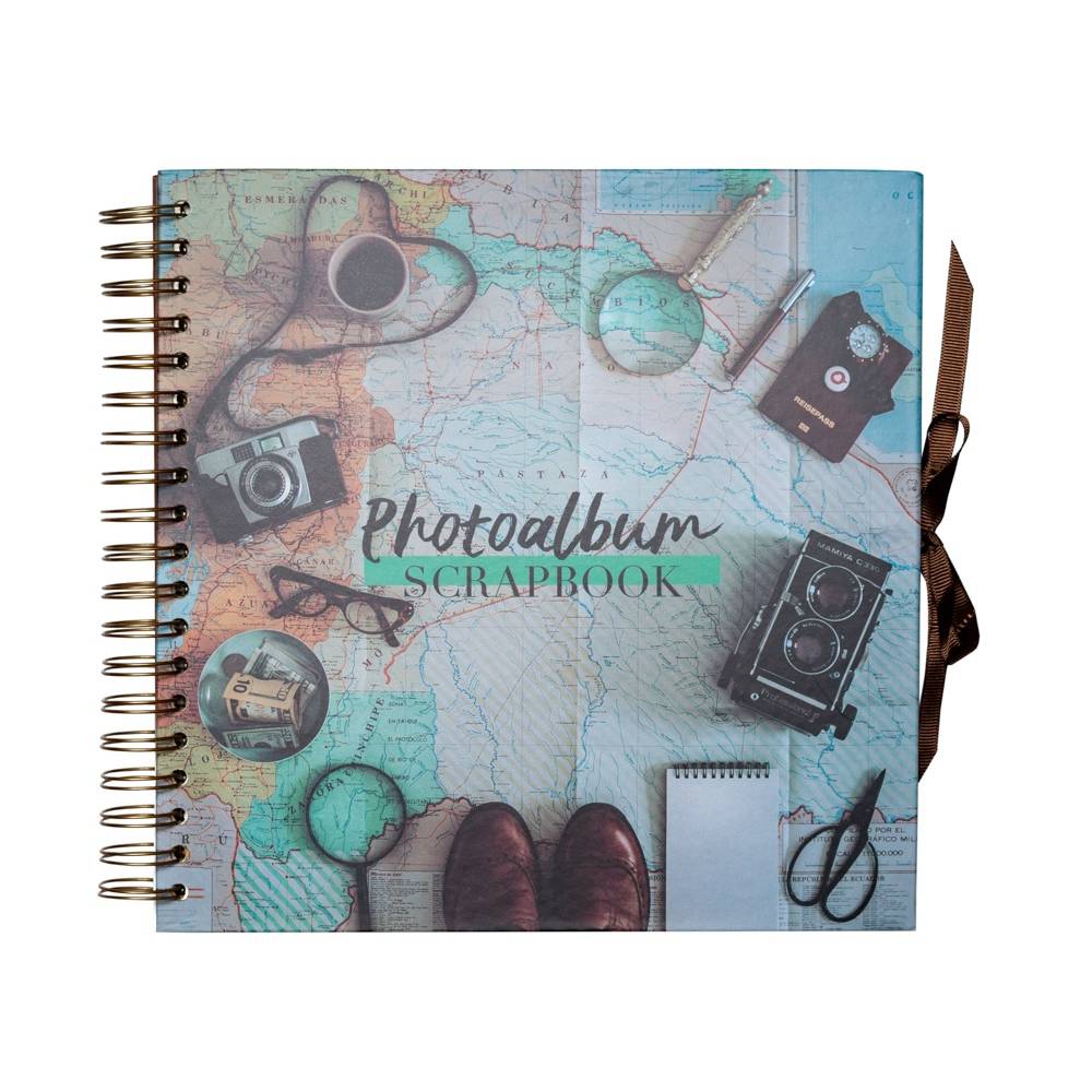 Grupo Erik - 26X26Cm 40 Pages Vintage Travel Album de souvenirs - Multicolore